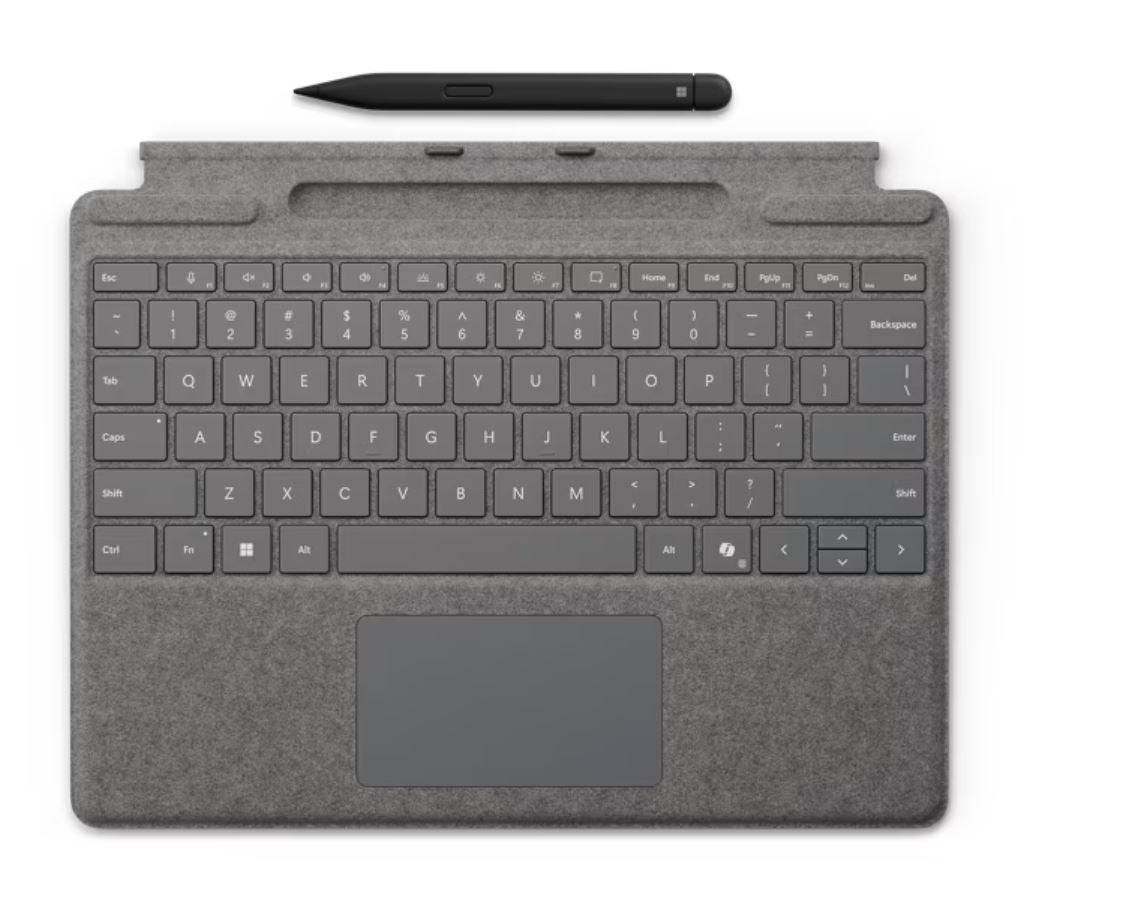 Microsoft Surface Pro Type Cover mit Slim Pen für Surface Pro 10 Platinum Microsoft Surface Pro Type Cover mit Slim Pen für Surface Pro 10 Platinum